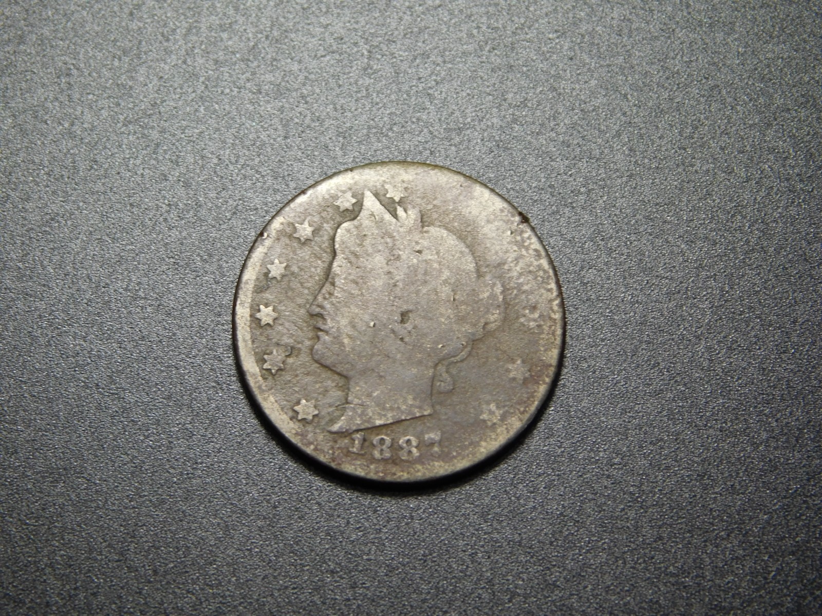 OLD  US  COINS  1887  V LIBERTY NICKEL