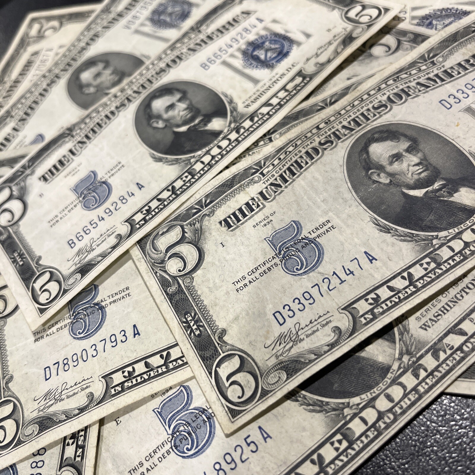 1934 Five Dollar ($5) Silver Certificate Bill • Buying 1 Note • XF Details