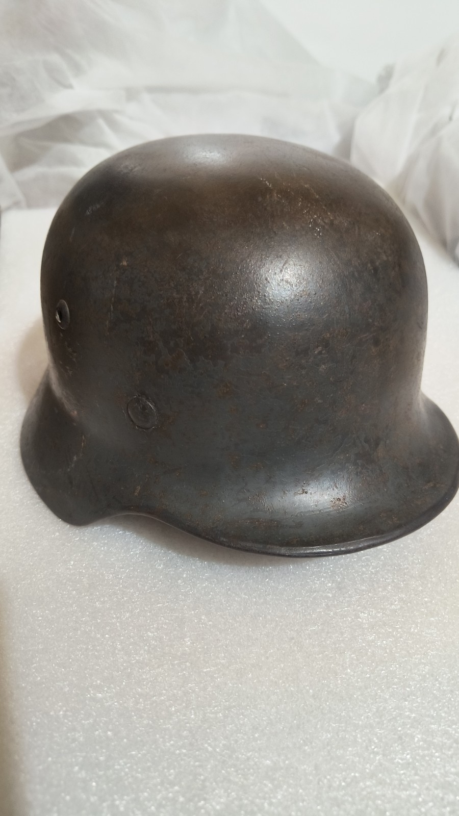 WW2 ~ M35 German Helmet ~ EF64 ~ w/ Liner