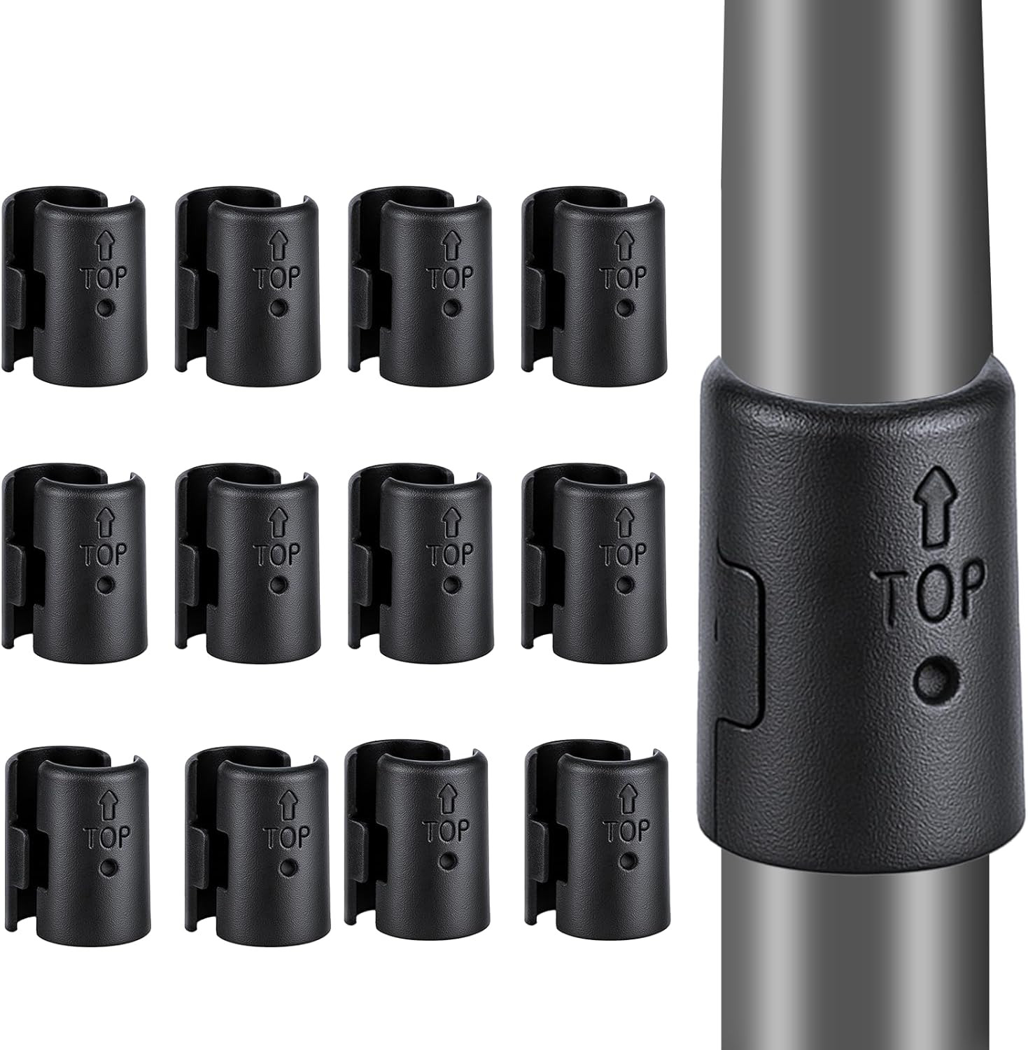 24 Pcs Wire Shelf Clips 3/4" Post Plastic Rack Replacements for Wire Shelving