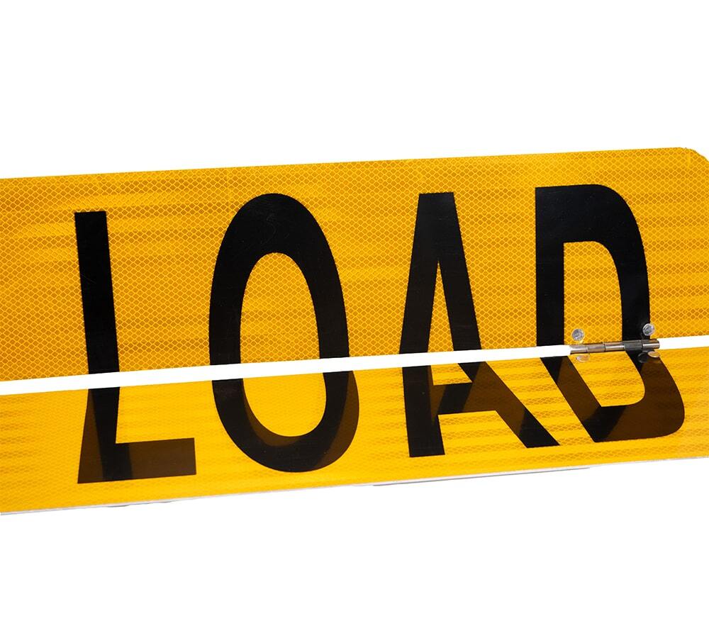 18"x84" Hinged Aluminum Oversize Load Sign/Banner for Trucks Vehicle Trailer