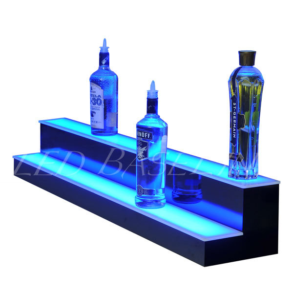 68" Lighted Led Bar Shelving 2 step Color Changing