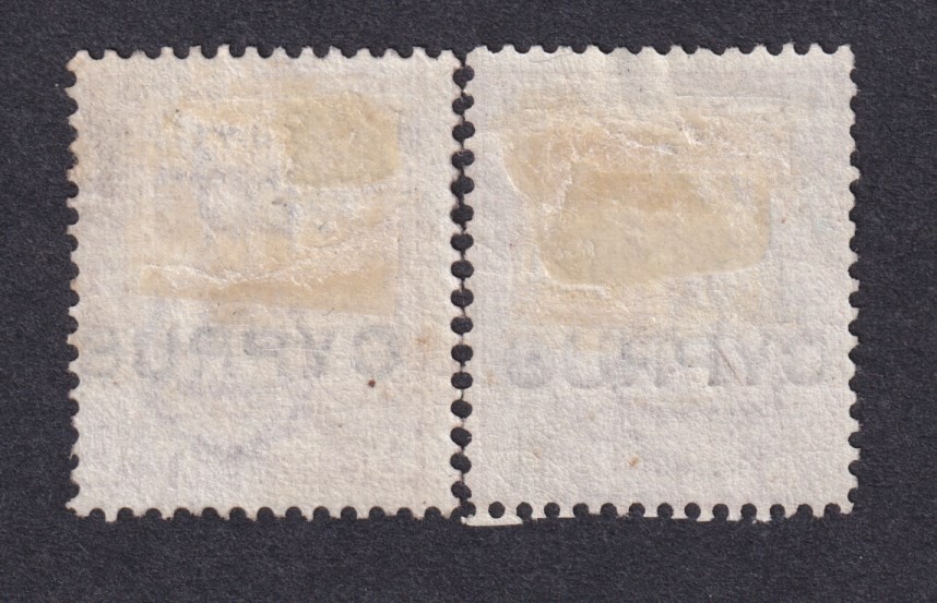 Cyprus QV 2½d mauve PL14 & 15 Mint heavyish hinges