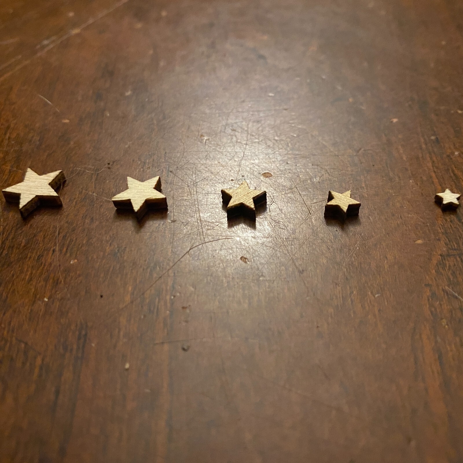 Small Wooden Stars, Pkgs of 10,20,30, Laser Cut, crafts, scrapbook $10=Free Ship
