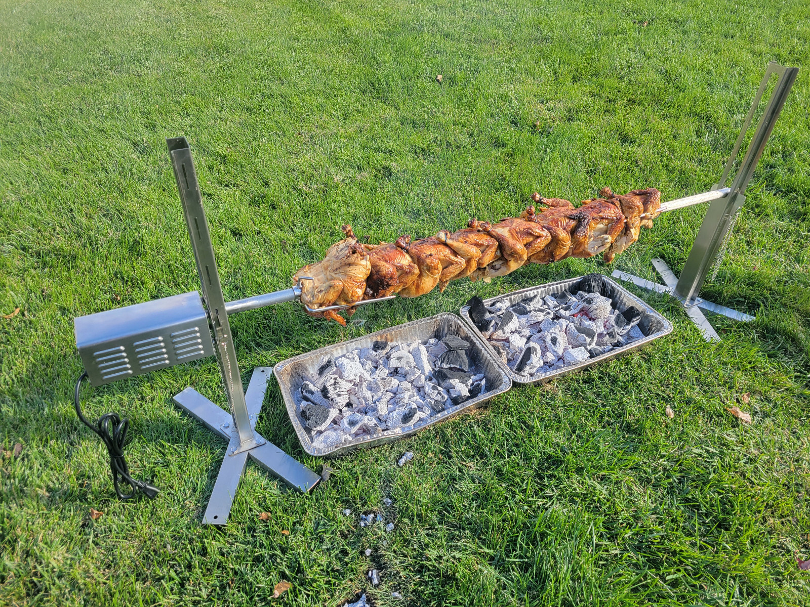 HD 40 Watt Portable BBQ Pig,Lamb Spit Roaster Rotisserie Kit 58" Long Spit Rod