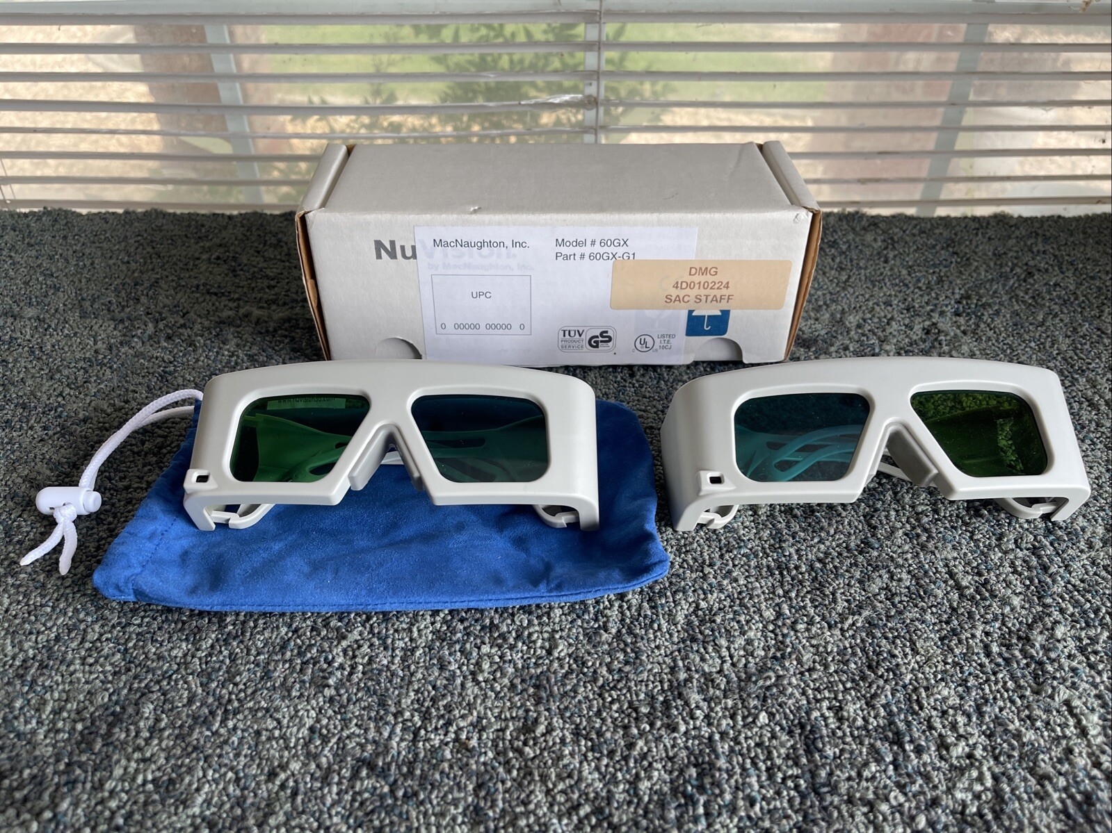 Lot Of (2) NUVISION 60GX Stereoscopic 3D Glasses - FREE SHIPPING