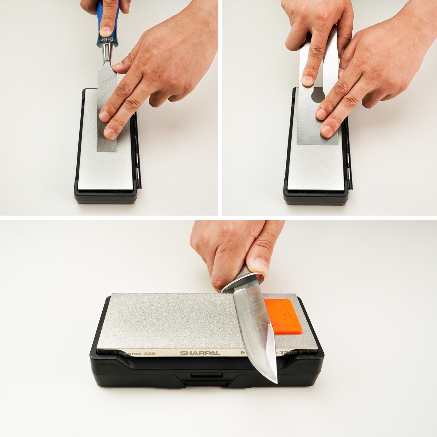 Doublesided Diamond Sharpening Stone Whetstone Knife Sharpener with Storage Base