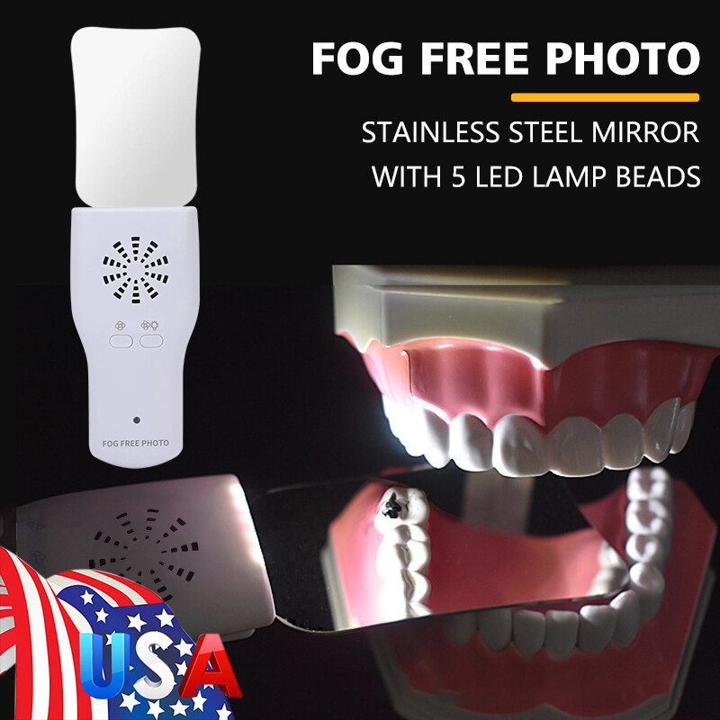 Dental Occlusal Mirror Fog Free LED Intra Oral Photo System 4 Mirrors Anti-Fog