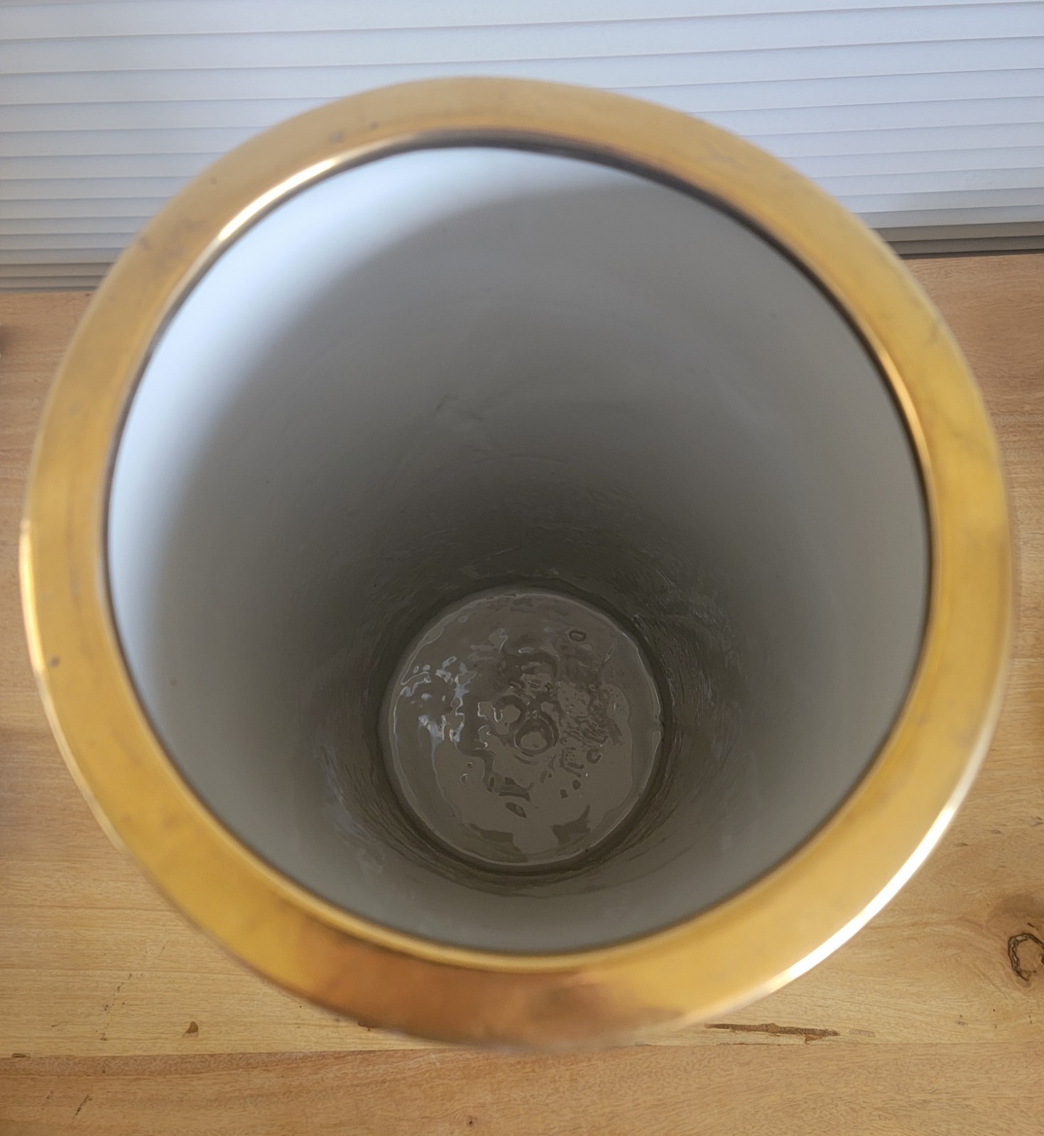 Vintage Porcelain Asian Umbrella Stand Pot Hand Painted 18 3/8" x 8 1/8"