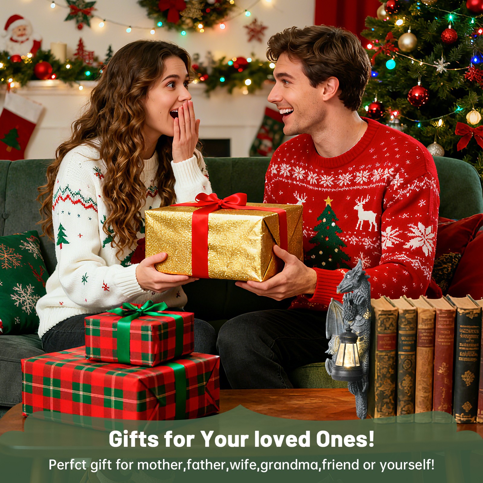 Stunning Solar Dragon Tree Statue - Outdoor Garden Decorative Light-Up Ornament