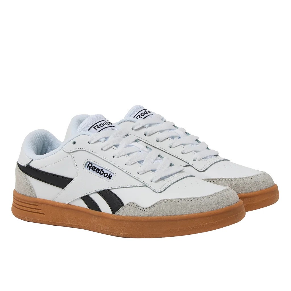 Reebok Womens White Low-Top Sneakers  Classic Lightweight Lace-Up Shoes  Sizes