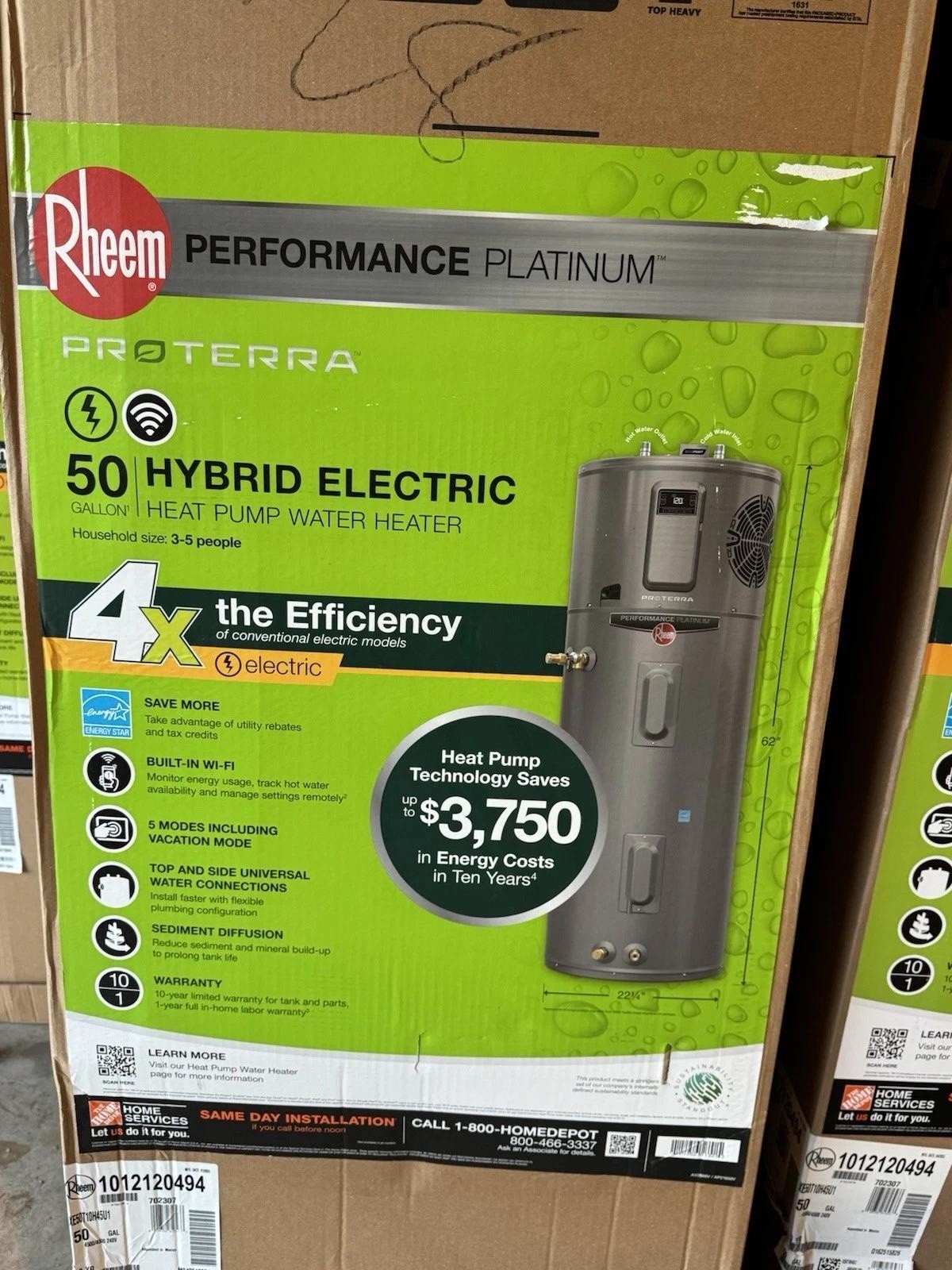 Rheem Hybrid ProTerra Smart Tank 50 Gal. Water Heater XE50T10H45U1
