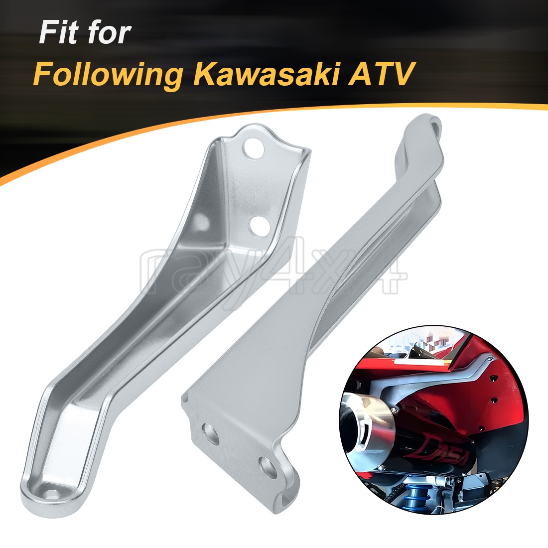 Rear Fender Bracket Stay Left Right Set For Kawasaki KFX450R KFX 450R 2008-2014
