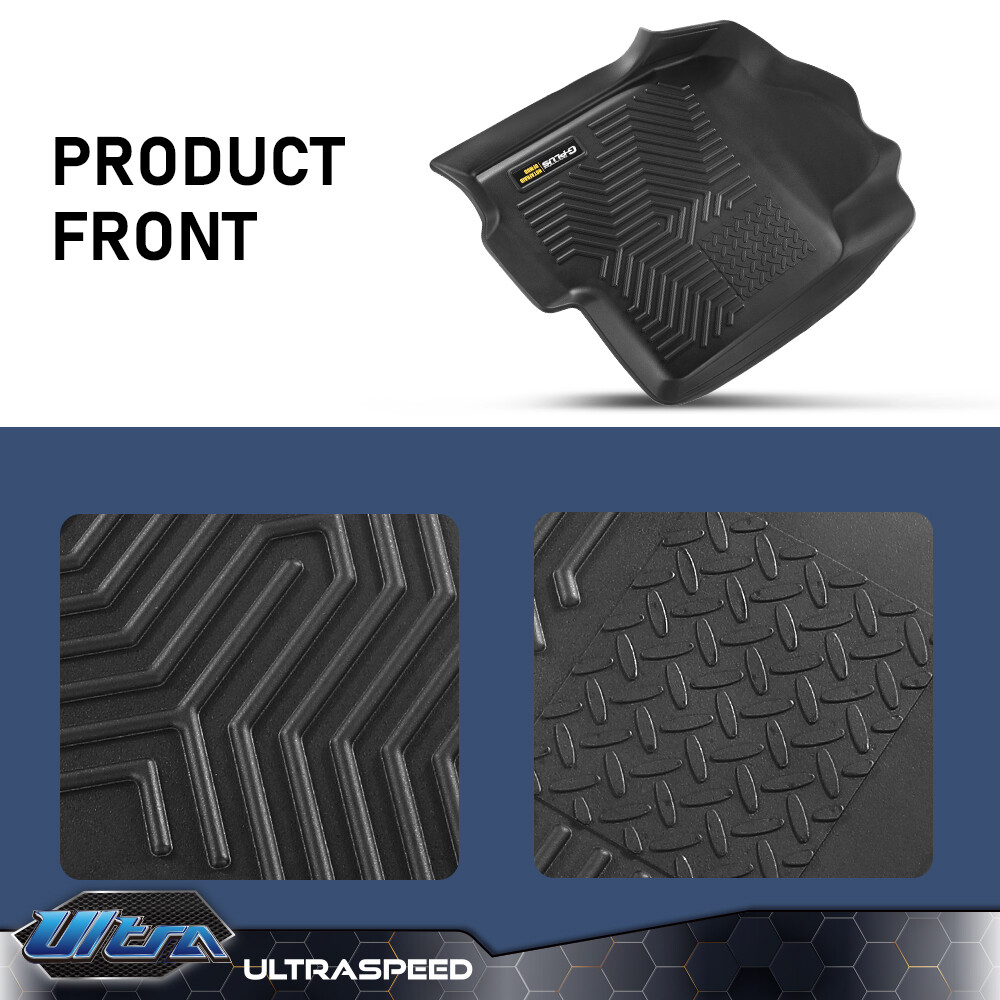 Floor Mats TPE Liners Fit For 1999-2007 Chevy Silverado/GMC Sierra Crew Cab