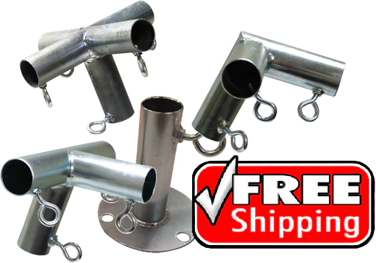 20' Wide Flat Roof Canopy Fittings Kits, DIY Metal 1" EMT Carport Frame Parts