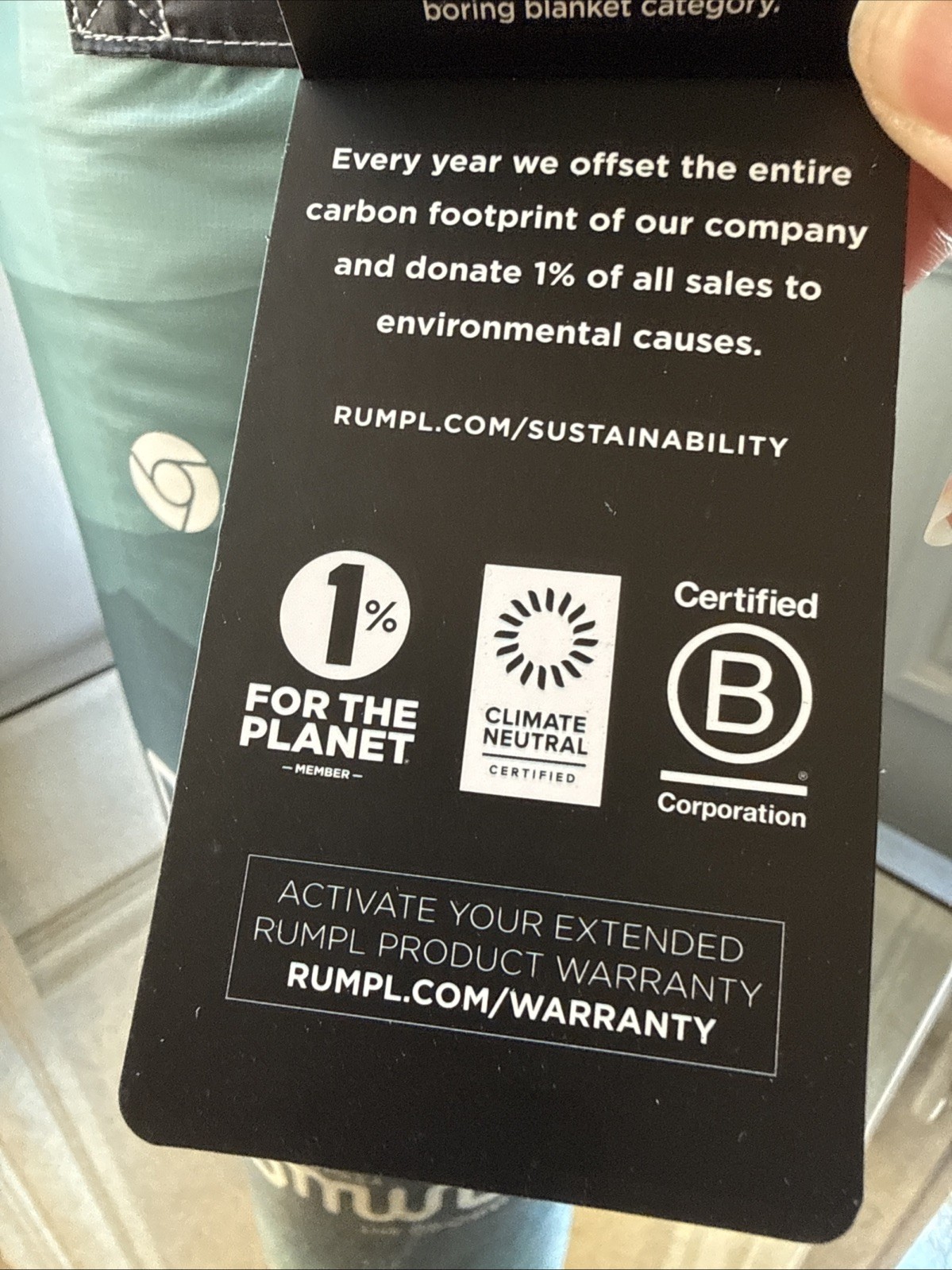 The Original Rumpl Puffy Blanket - 1 Person - green and black Cascade Fade