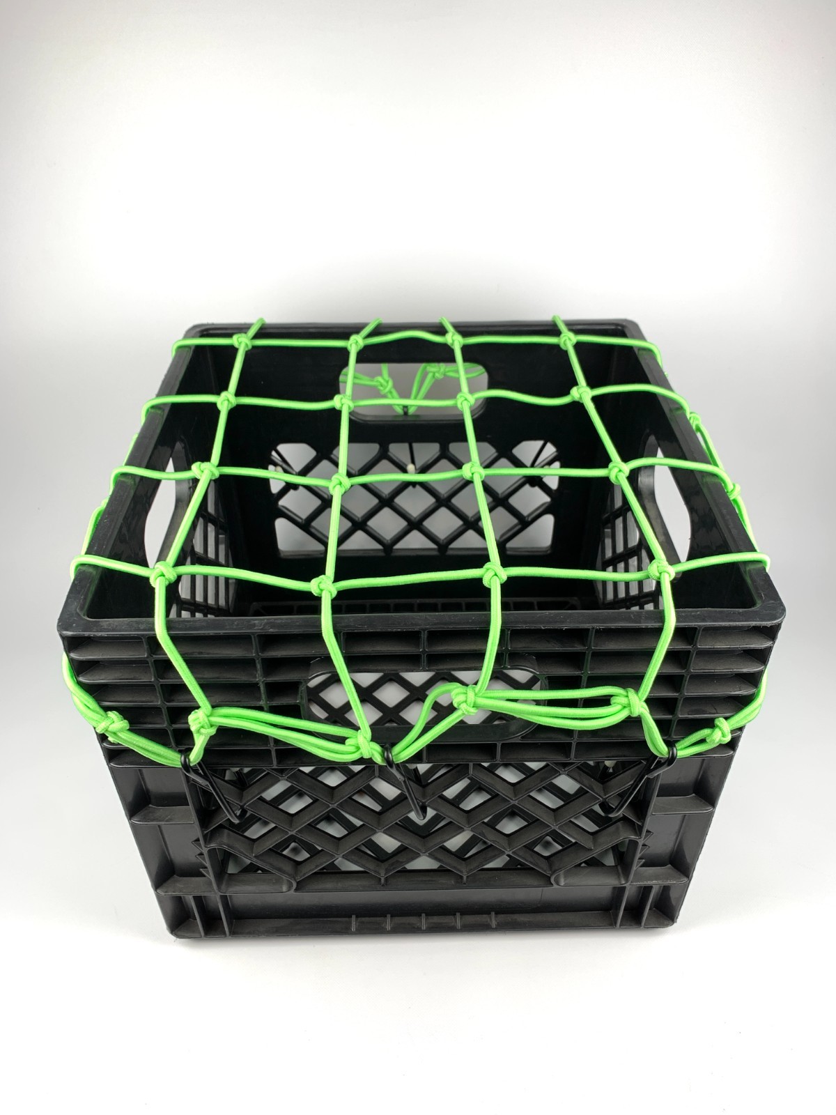 VTG Bike Cargo Net Dayglo Green Purple Stretch Basket Cover Topcraft 15x15" NOS