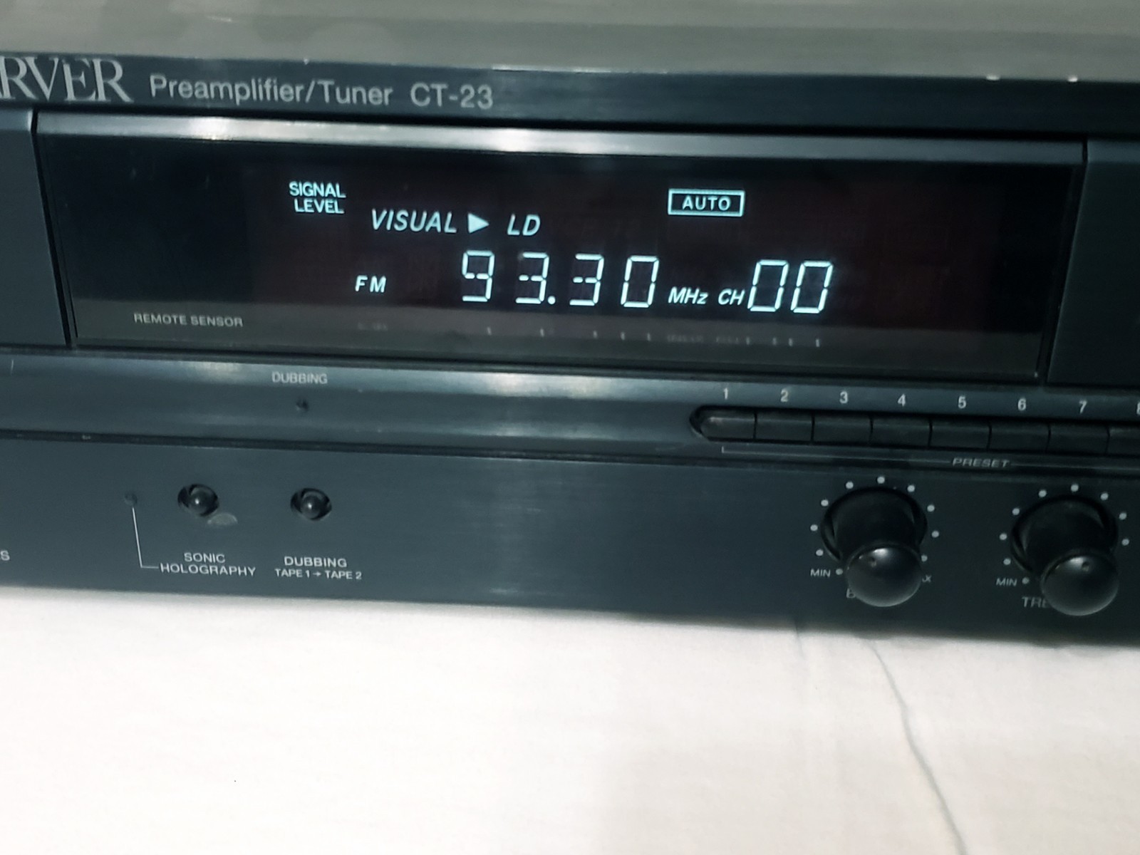 CARVER CT-23 PREAMPLIFIER TUNER WORKING NO REMOTE RACK MOUNT