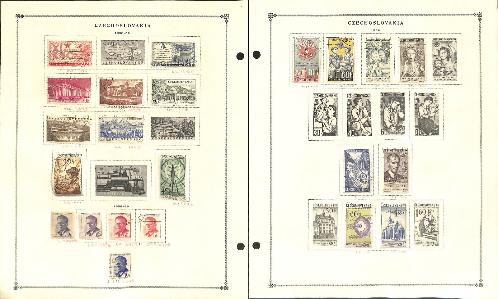 Czechoslovakia Stamp Collection on 60 Scott International Pages, 1918..1996 (BA)