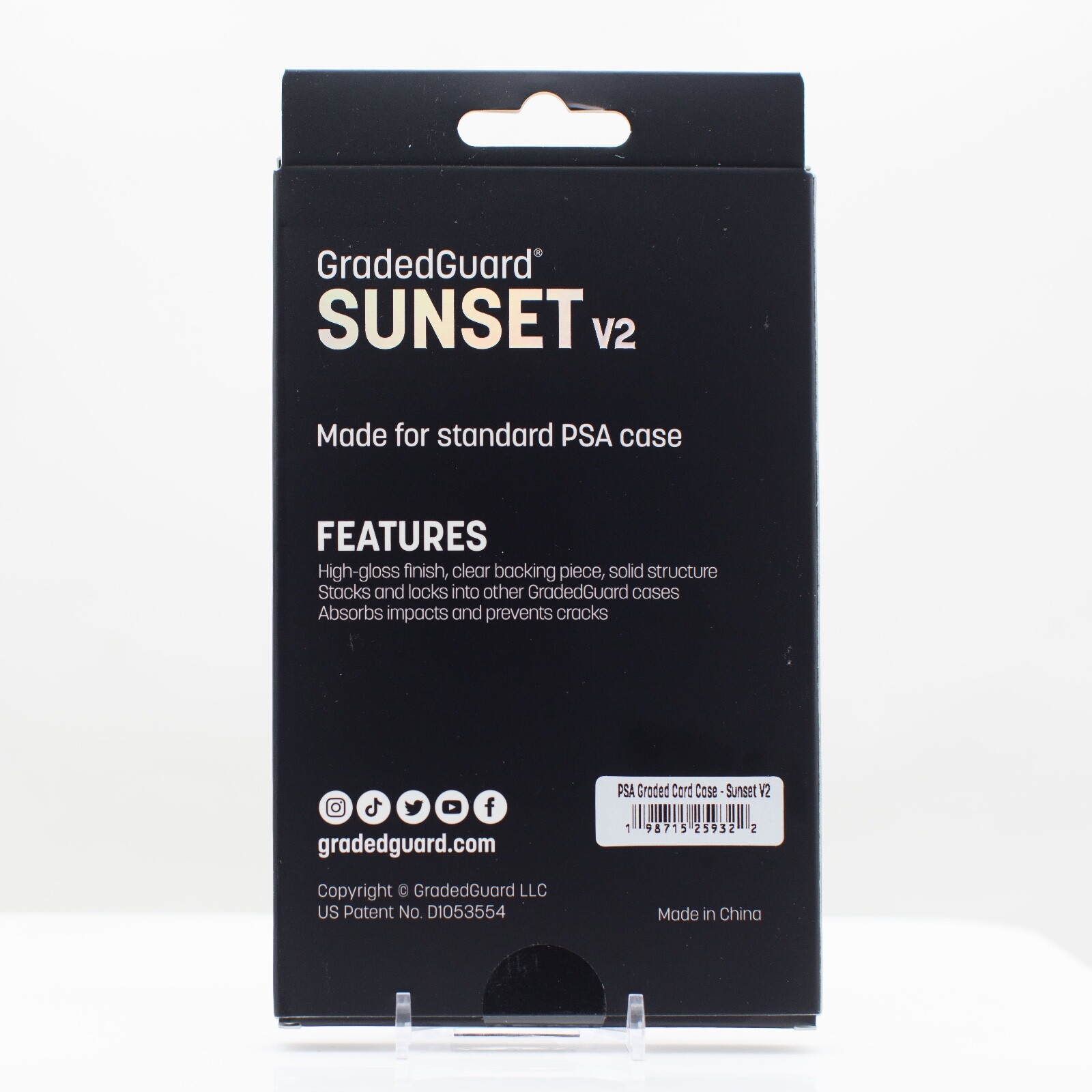 GradedGuard PSA Graded Card Case Guard Protector SUNSET V2 Limited Edition