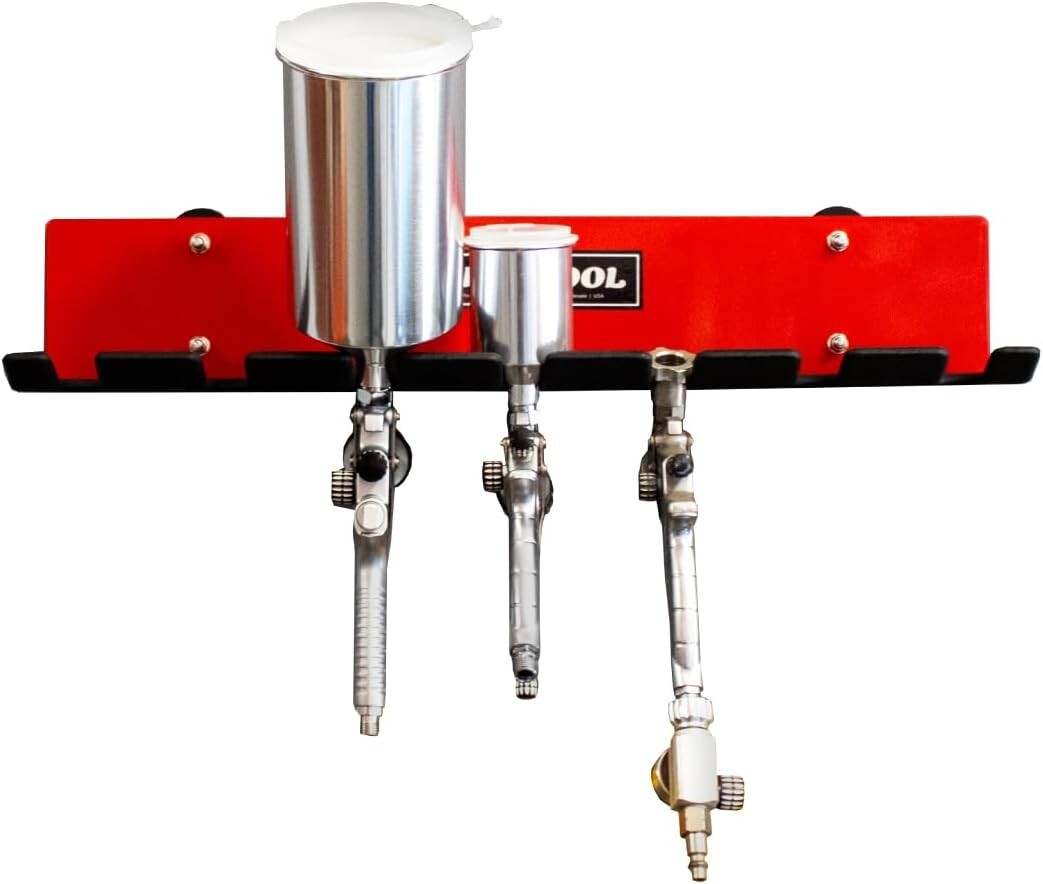 Omni Tool Multiple Spray Gun Holder – Holds 7 Guns Without Cups, 4 With Cups