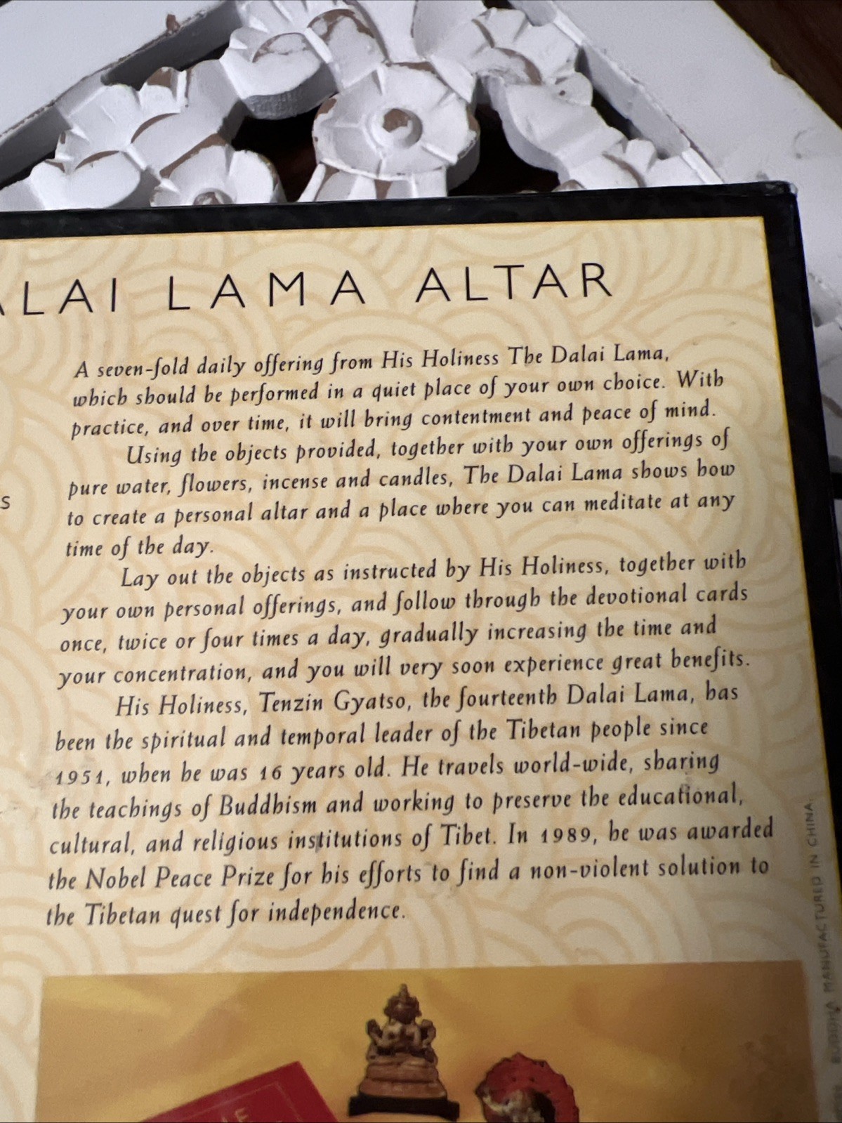 The Dalai Lama Altar Kit Friedman Fairfax Publishers Buddhist Tibet NEW Boxed