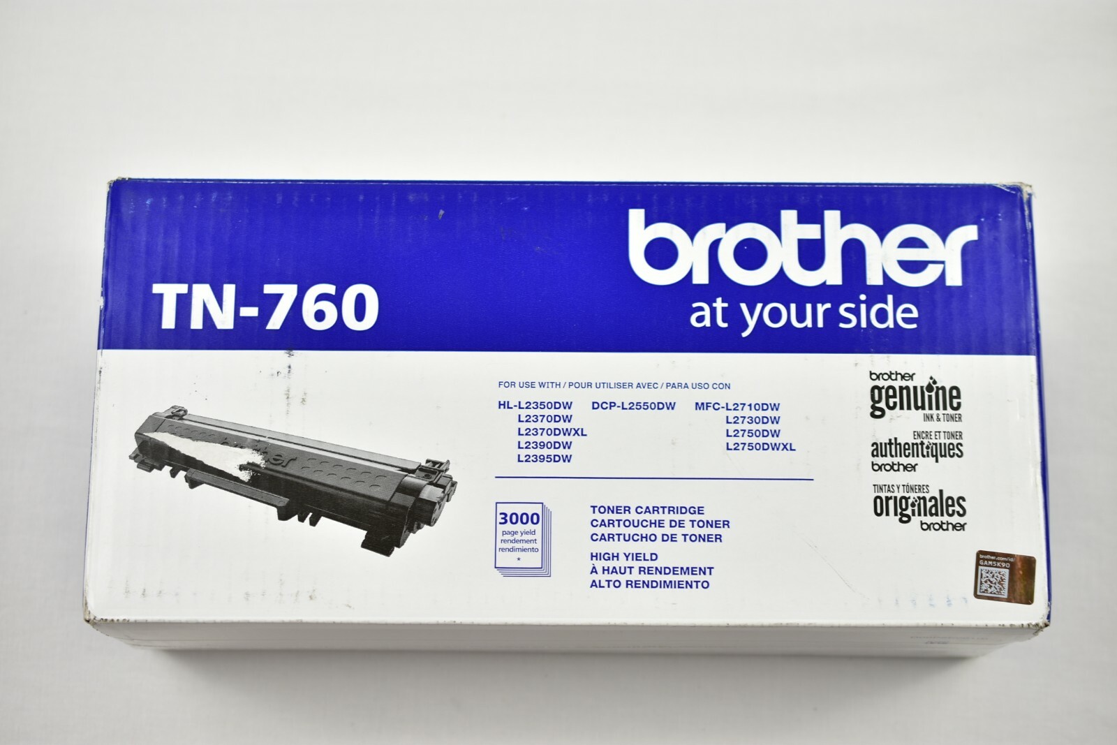 Brother TN760 Black High Yield Toner Cartridge Genuine L2350DW