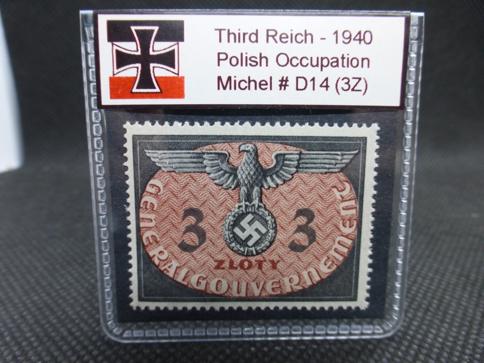 Nazi Germany 1940 WW2 2 Stamps Polish Occupation Third Reich Relic Rare Poland