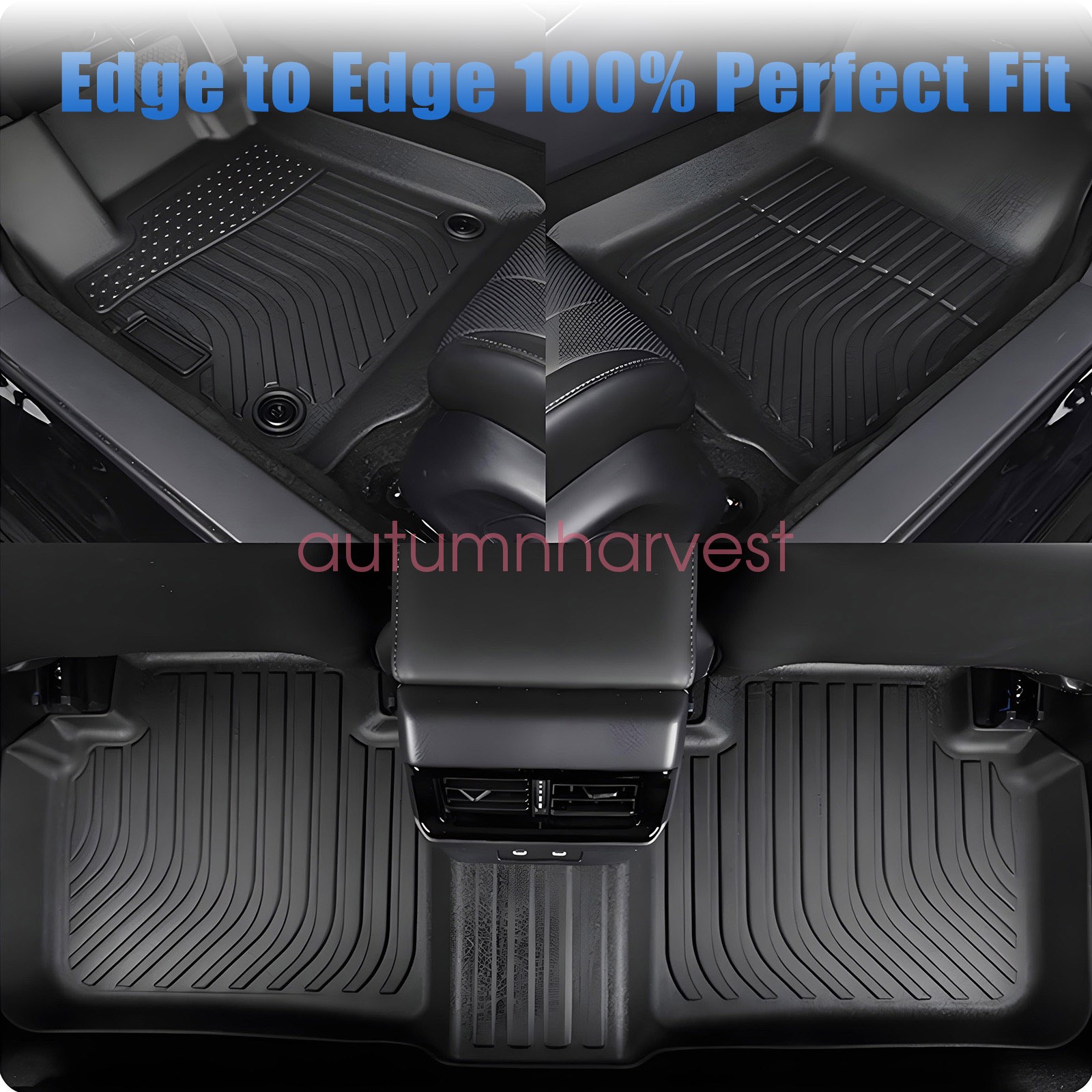 Floor Mats Liner For 2014-2019 Chevy Silverado GMC Sierra Crew Cab Front & Rear