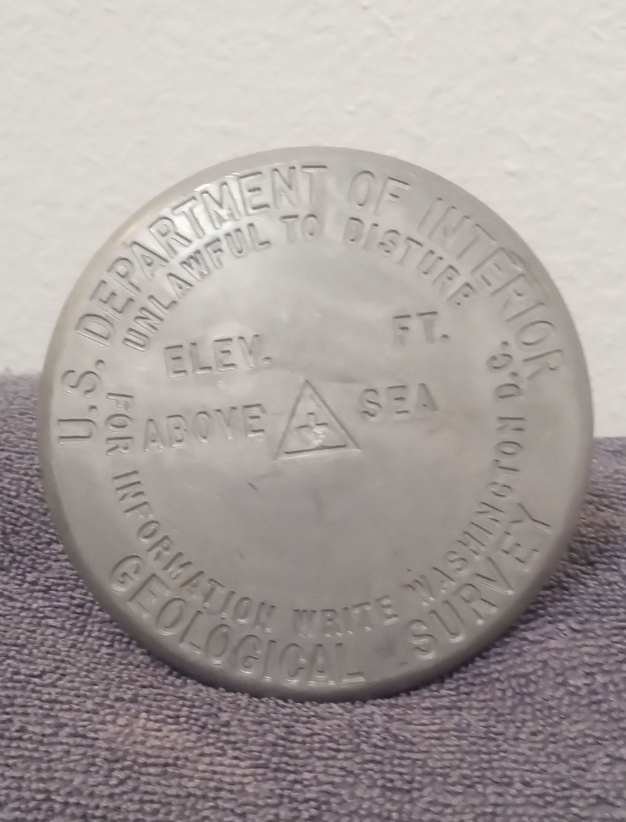 Vintage Geological Survey U S Dept Of Interior Survey Marker