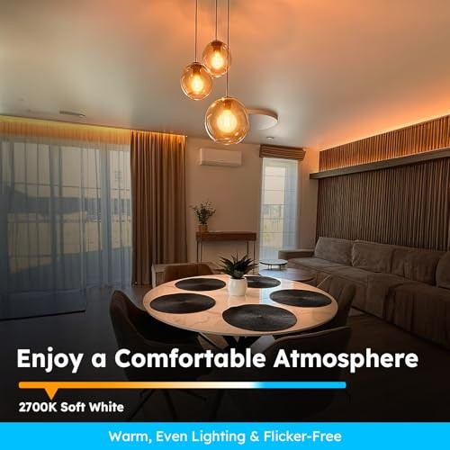 E12 G16.5 Candelabra Bulb, G16.5 Round Small Globe LED 6 Pack 40w Warm White