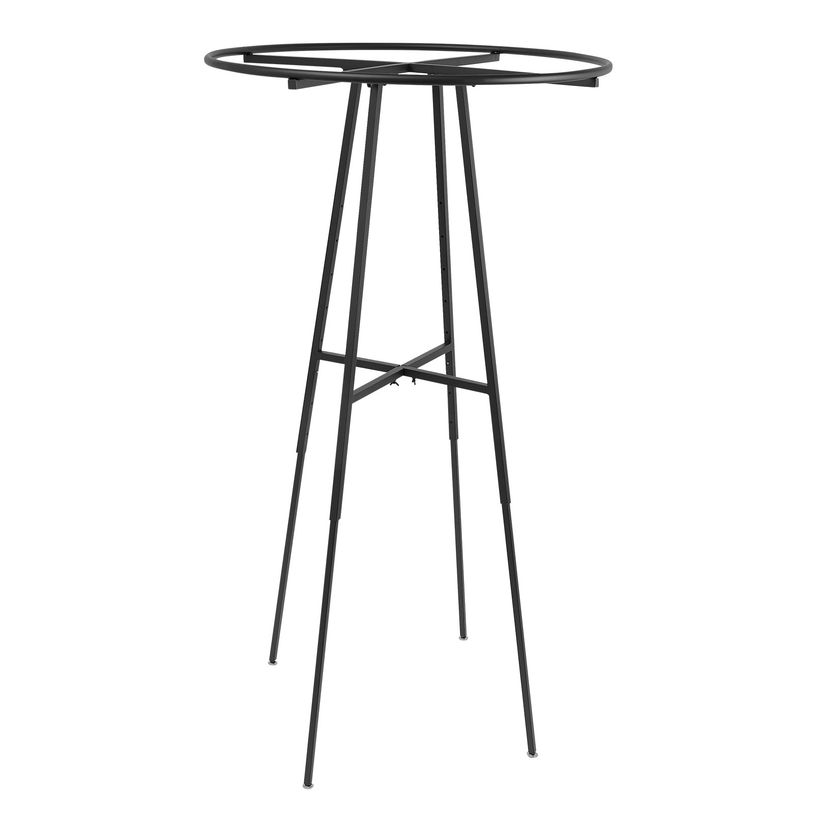 Round Clothing Rack, Clothes Display Rack, Rotatable Garment Rack Black 1.2-1.8M