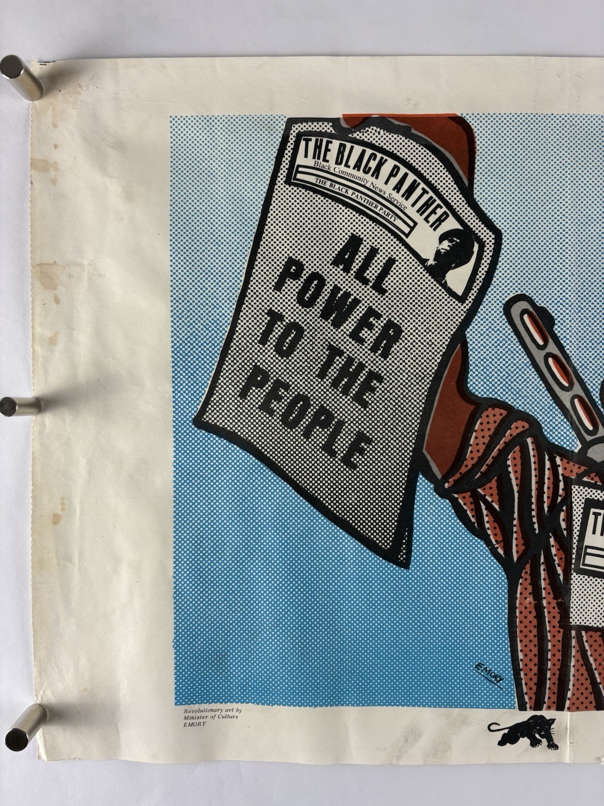 BLACK PANTHER PARTY Orig Poster 1969 BPP Emory Douglas ALL POWER TO THE PEOPLE