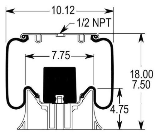 Airbag Air Bag Spring for C811012, C81-1012, C816000, C81-6000, 03-01649, 513031