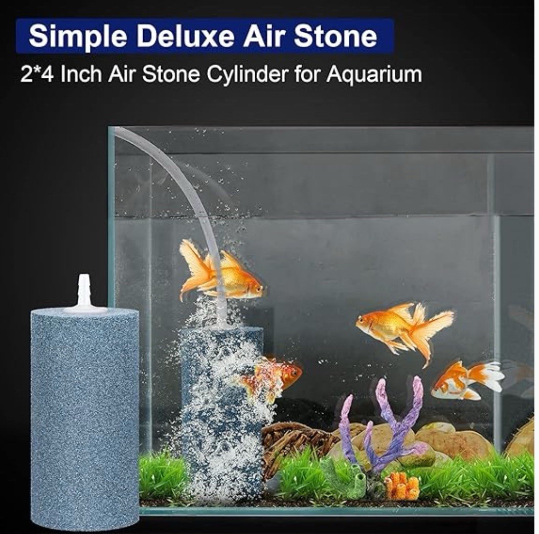 4”x2” Air Stone Cylinder For Fish & Plant In Aquarium & Hydroponic System-20 Ct