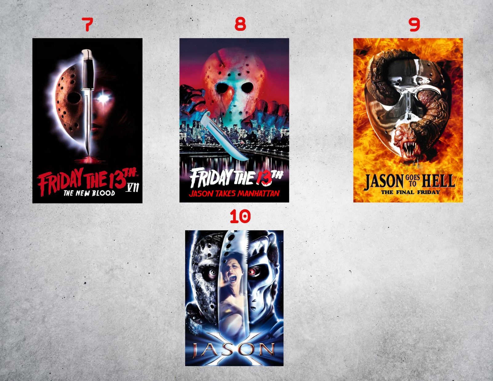 Friday The 13th Wall Collage Poster Prints Horror Movie - Jason Vorhees