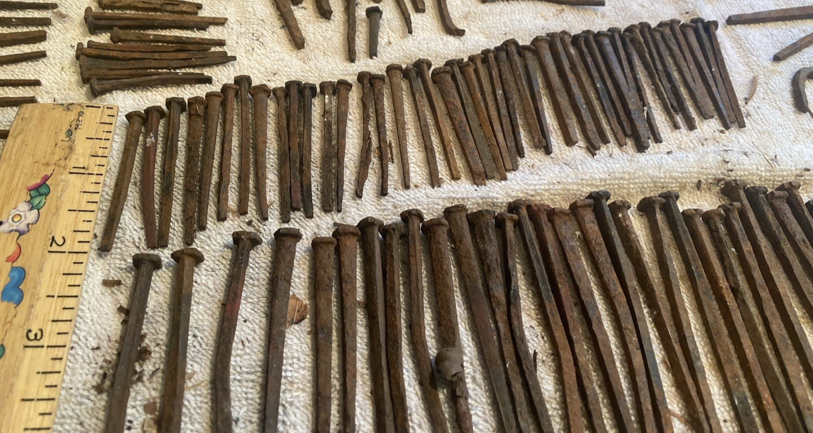 Antique Vtg Square Nails Lot 1 1/2” To 3” Almost 4#