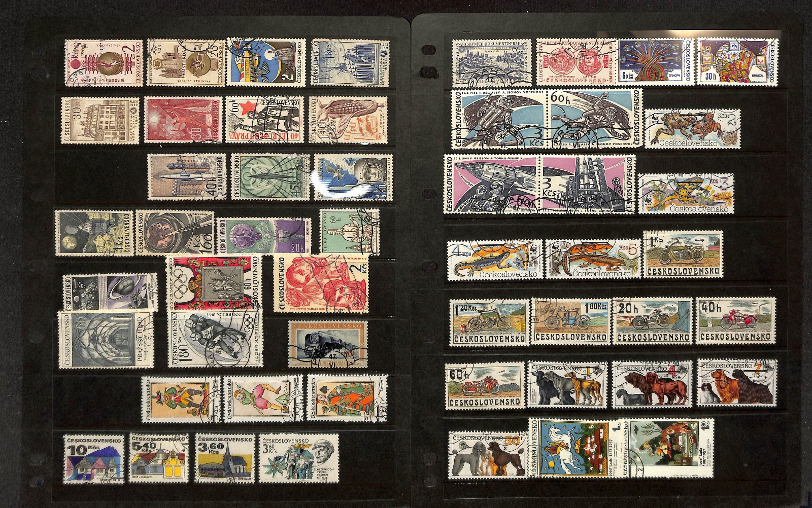 Czechoslovakia Stamp Collection on 50 Harris Pages, 1918-1983 (BK)
