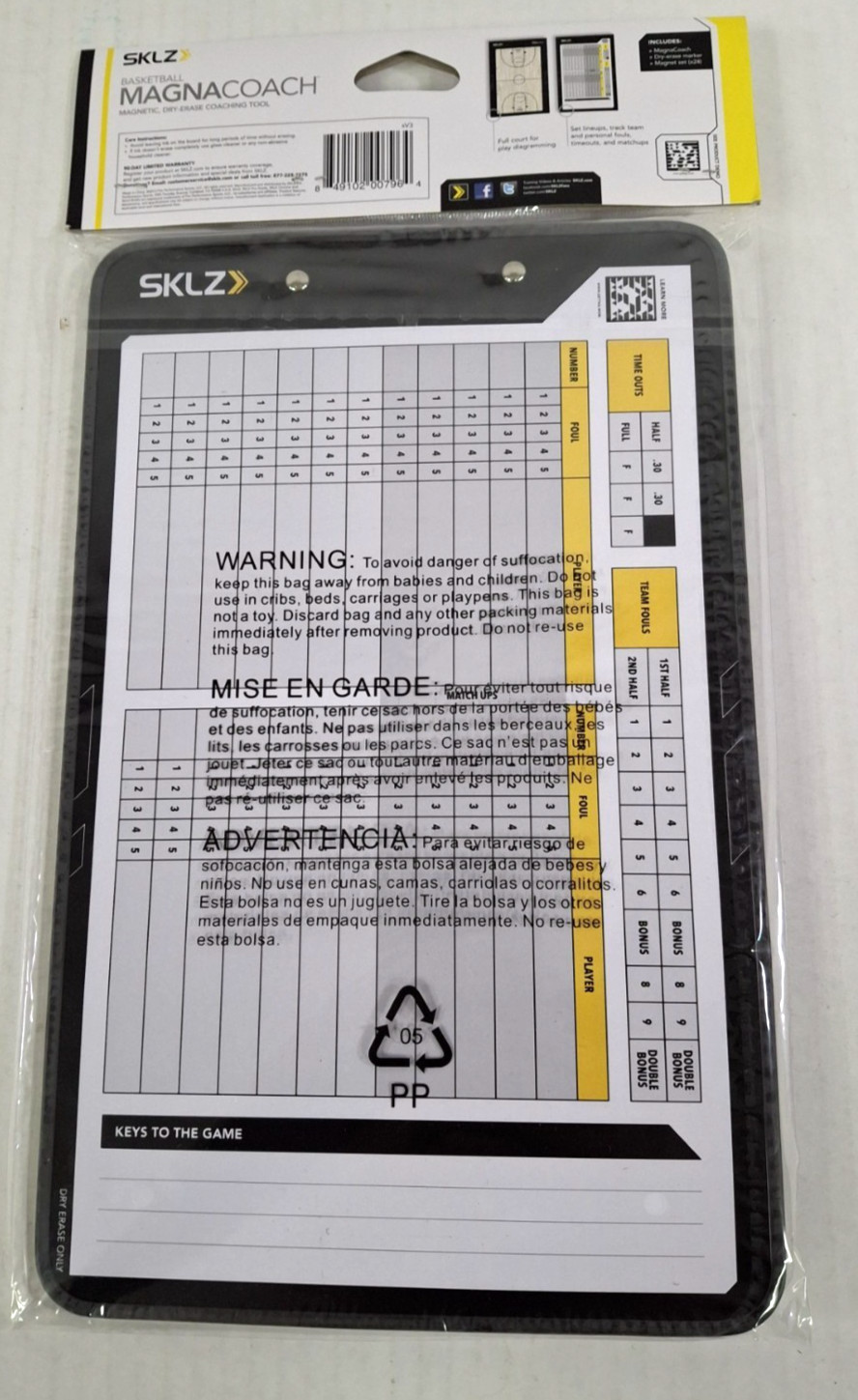 Sklz basketball Magnacoach magnetic,Dry-Erase Coaching Tool