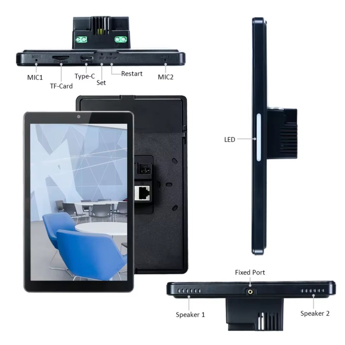 8Inch Android 13 Smart Tablet PC Plastic Home Assistant Quad Core Wall Mount