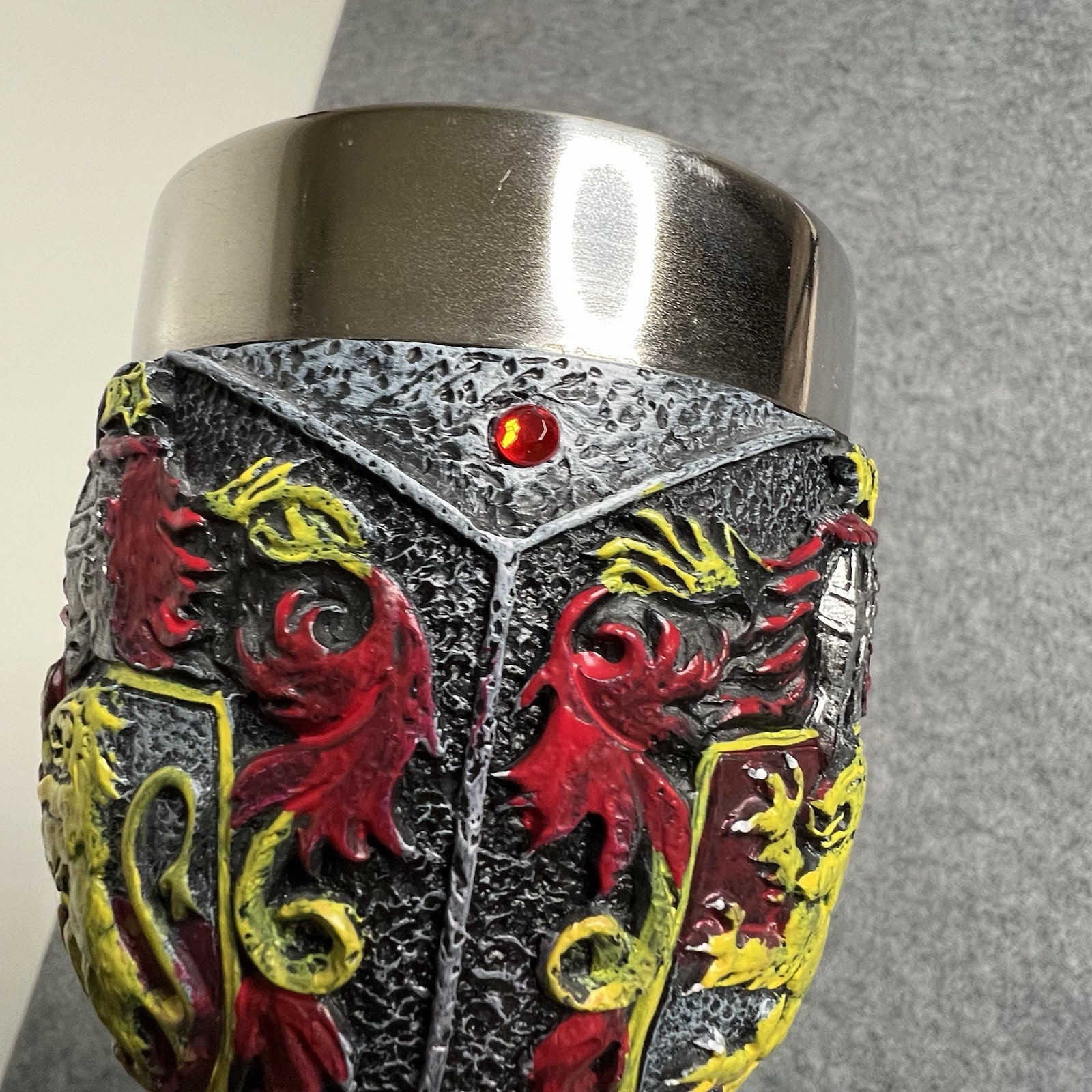 Harry Potter Gryffindor 7” Stainless Steel Resin Decorative Goblet