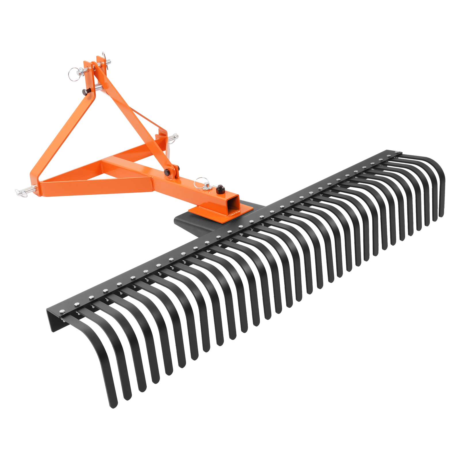 Garden Tool 60" 5 FT 3-Point Landscape Rock Rake For CAT 1 Tractor Grass Comb