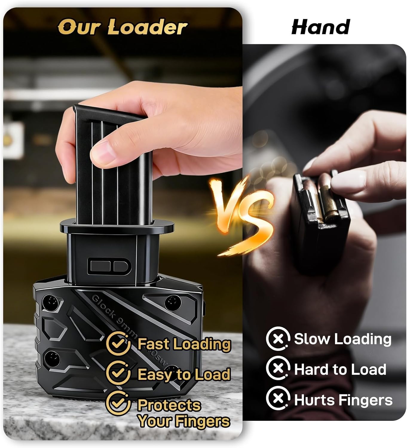 Magazine Speed Loader for Glock 9mm .40 S&W 17 18 19 22 23 24 26 27 34 35 45 47