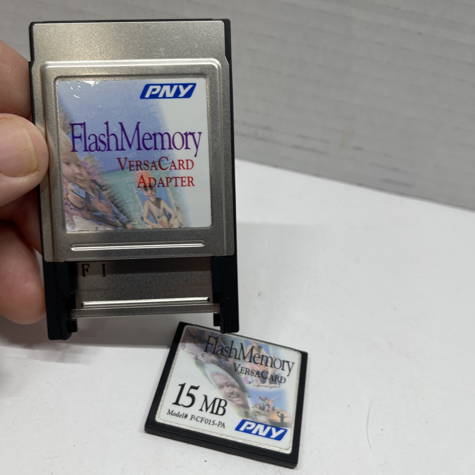 PNY VersaCard Compact Flash Memory Adapter With15 Mb Card