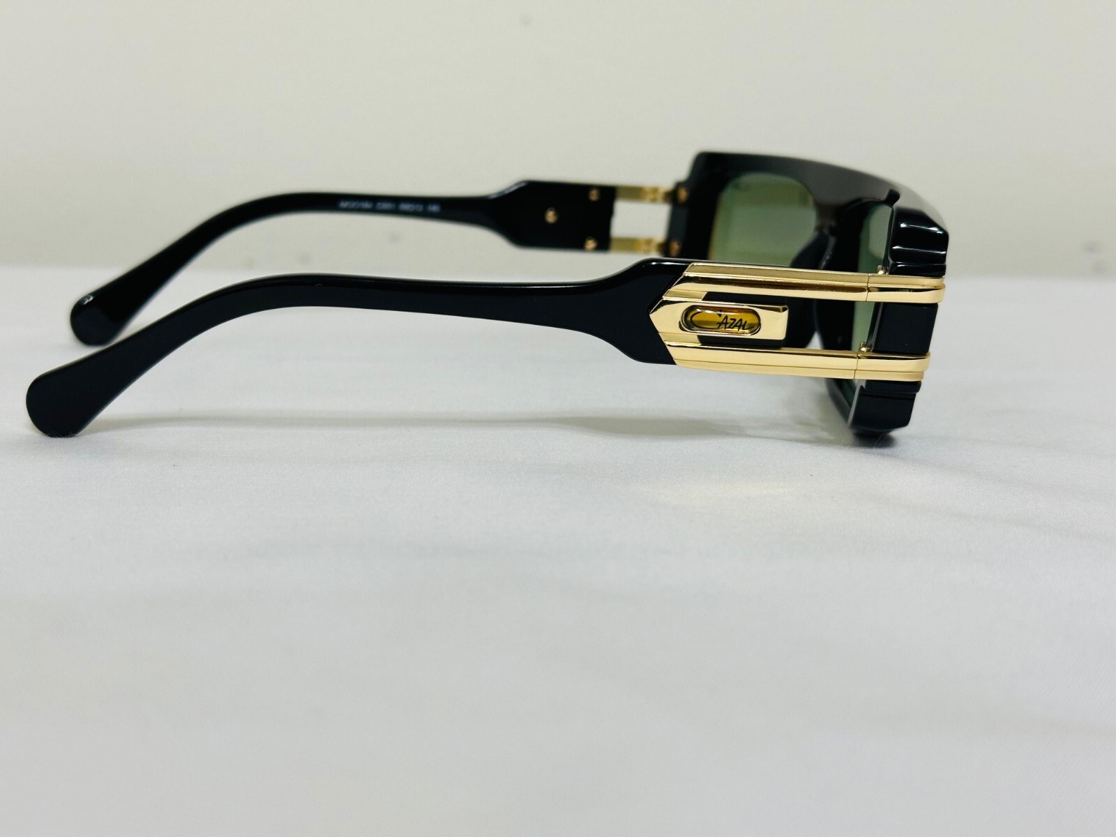 Cazal Sunglasses Black & Gold Frame Green Lens Tinted Men's Women's Eyewear