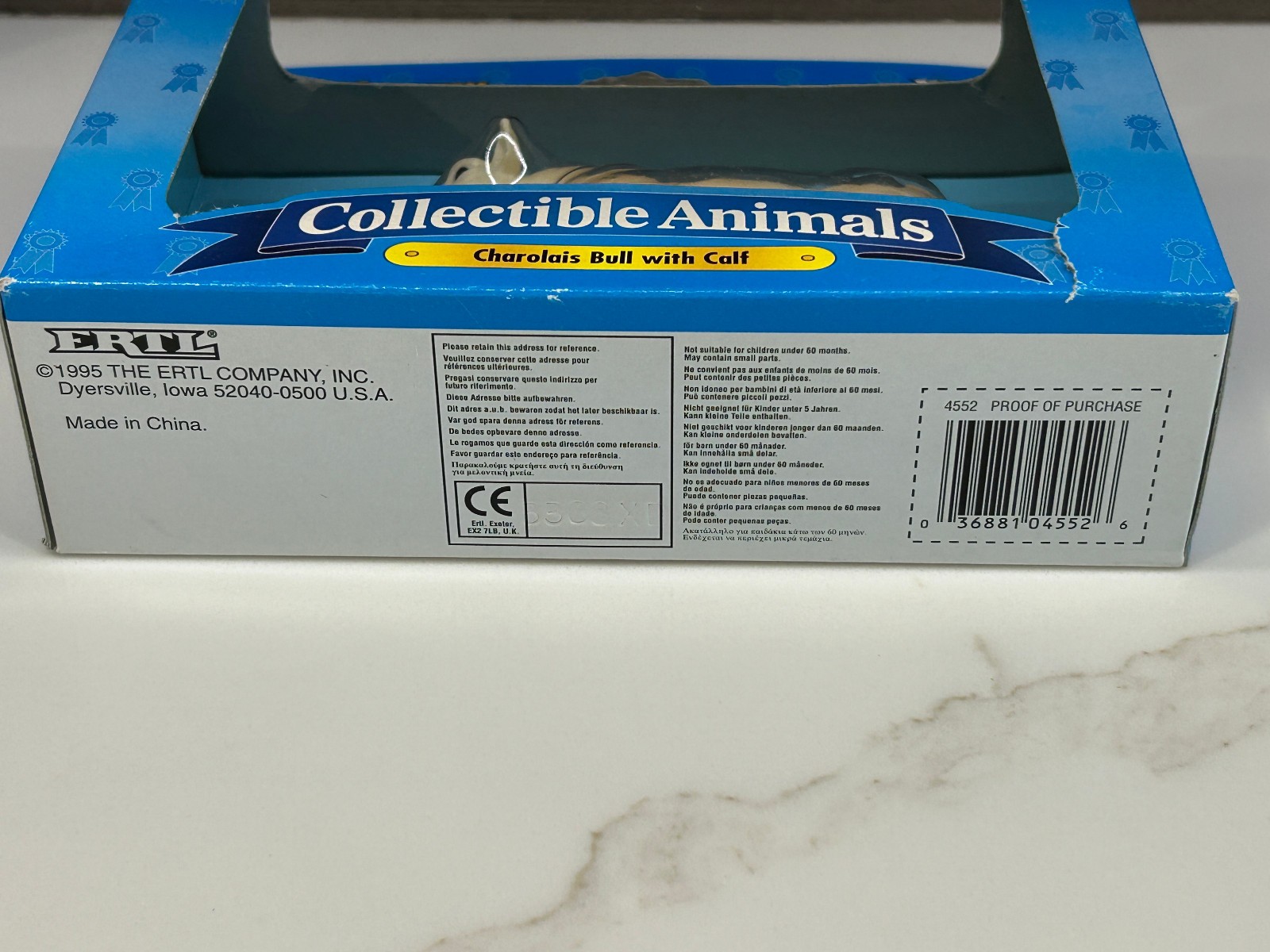 Vintage Ertl Farm Country Limousin Bull & Calf/ Charolais Bull with Calf NIB