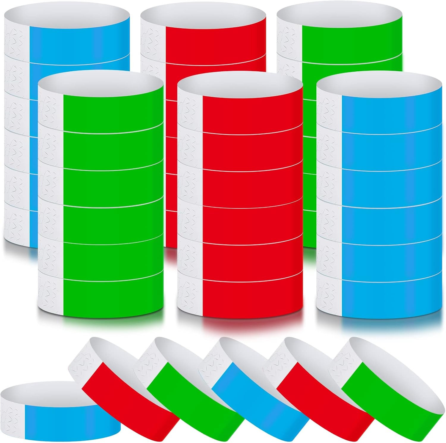 Paper Wristbands Neon Wrist Bands Waterproof Handbands for Events Lightweight Co