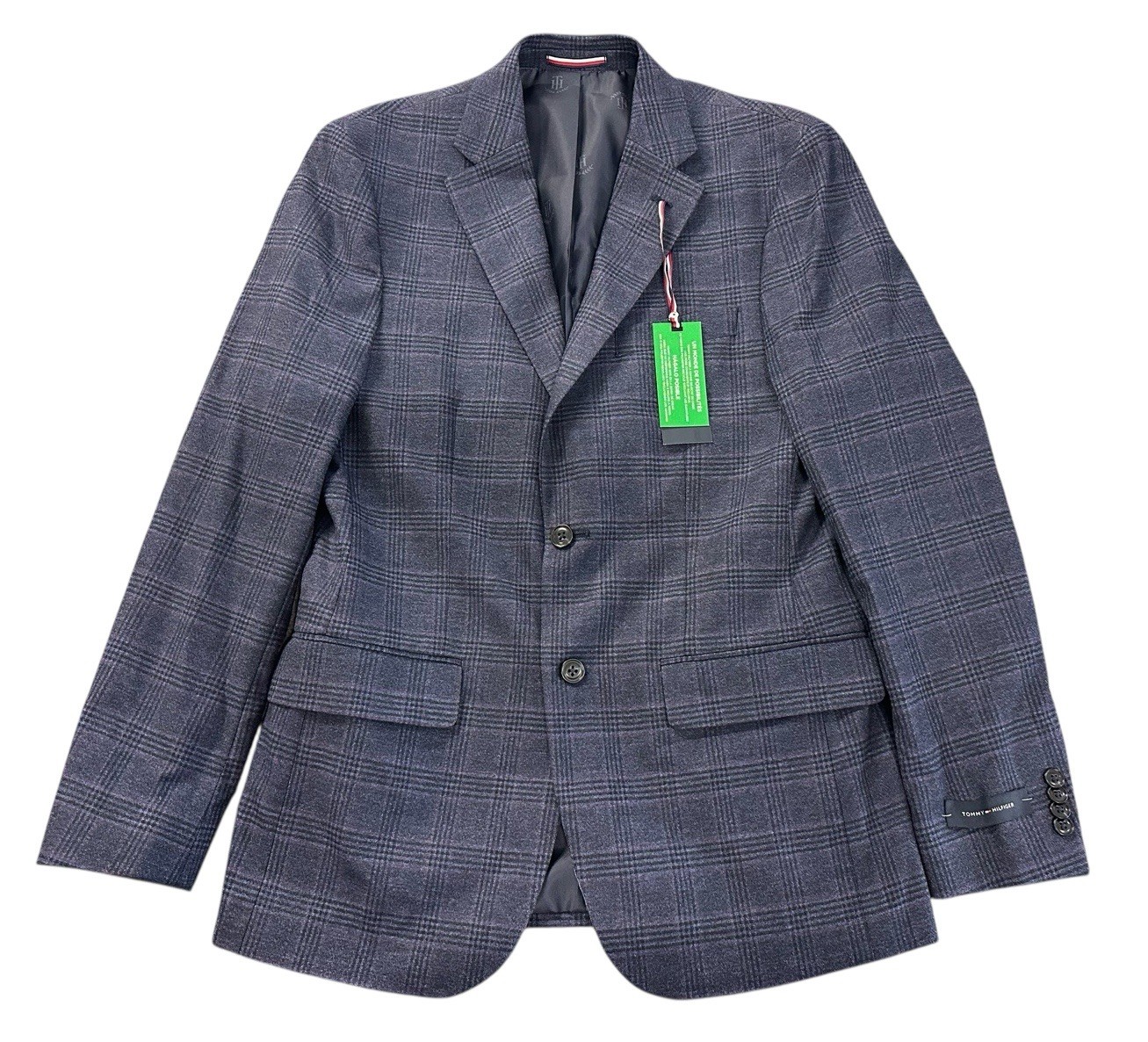 NEW Tommy Hilfiger Mens Conrad Modern Fit Plaid Sport Coat Blue Size 38S NWT