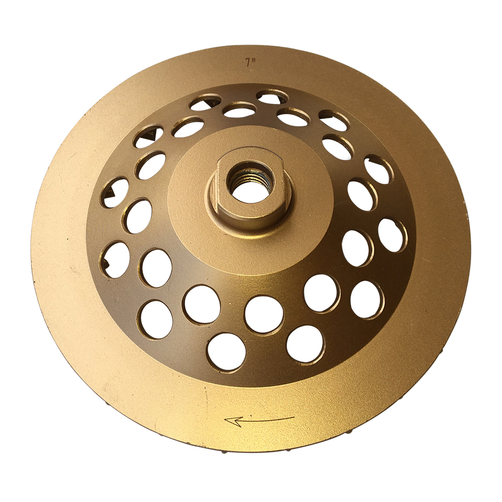 7"x24 Seg Diamond Concrete Spiral Turbo Grinding Cup Wheels 5/8"-11 Arbor