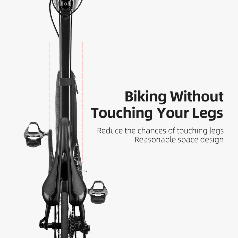 ROCKBROS Bike Triangle Bag Frame Bag Reflective Under Top Tube Storage Bag 1.2L